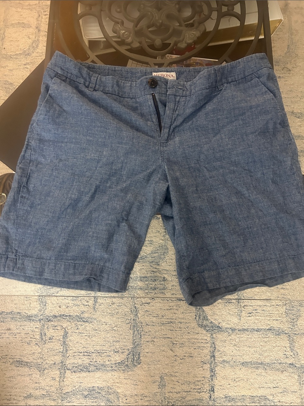 Merona Blue Women's Linen-Blend Shorts